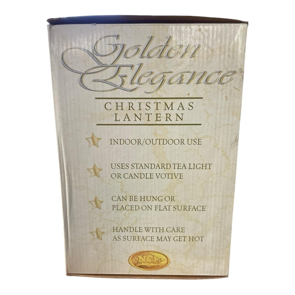 NCE Golden Elegance 9" Christmas Lantern - Picture 6 of 8